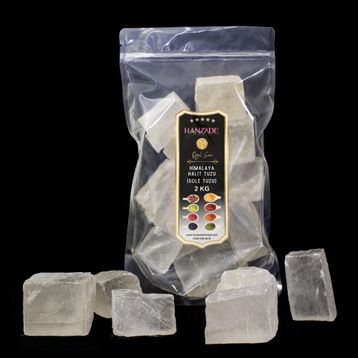Hanzade Bitkisel 2 kg Şeffaf Berrak Halit Tuz Sole Tuzu