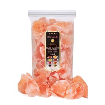 Hanzade Bitkisel 3 kg Şeffaf Berrak Halit Tuz Sole Tuzu