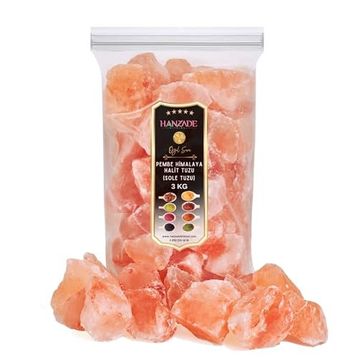 Hanzade Bitkisel 3 kg Şeffaf Berrak Halit Tuz Sole Tuzu
