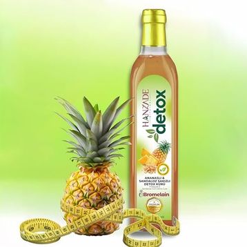 Hanzade Bitkisel 475 ml Ananaslı & Sandaloz Sakızlı Detox Şurubu