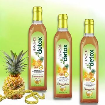 Hanzade Bitkisel 475 ml Ananaslı & Sandaloz Sakızlı Detox Şurubu