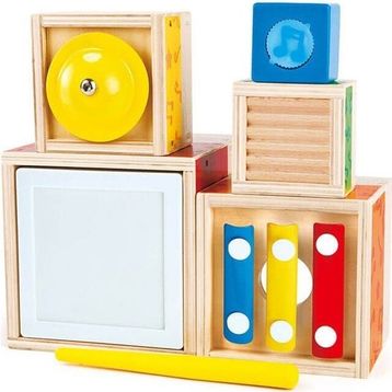 Hape +18 Ay 6 Parça Stacking Müzik Seti
