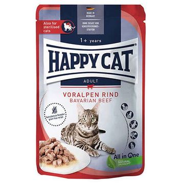 Happy Cat 85 Gr Meat in Sauce Sterilised Sığır Etli Kısırlaştırılmış Kedi Yaş Maması