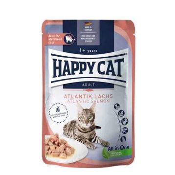 Happy Cat 85 gr Meat in Sauce Sterilised Somonlu Kısırlaştırılmış Kedi Yaş Maması