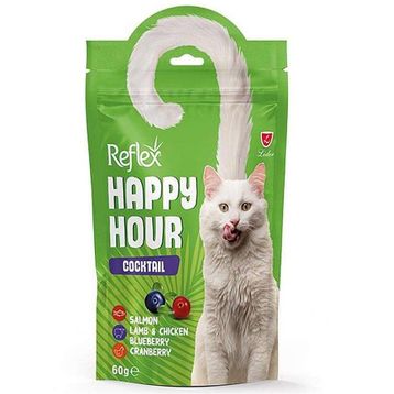 Happy Hour Cocktail Somon Kuzu Tavuk, Yaban Mersini ve Kızılcık 60 gr Kedi Ödülü