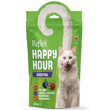 Happy Hour Cocktail Somon Kuzu Tavuk, Yaban Mersini ve Kızılcık 60 gr Kedi Ödülü