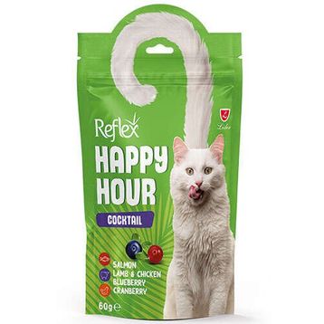 Happy Hour Cocktail Somon Kuzu Tavuk, Yaban Mersini ve Kızılcık 60 gr Kedi Ödülü