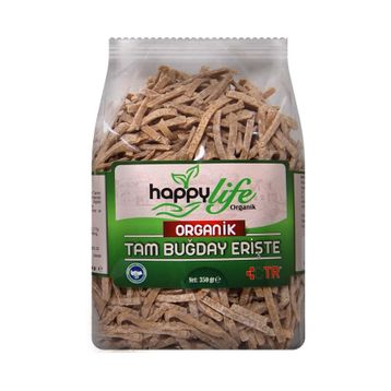 Happy Life 350 gr Organik Tam Buğday Erişte