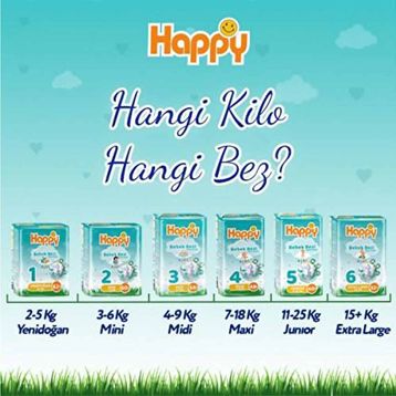 Happy No:2 Mini 120 Adet Bebek Bezi