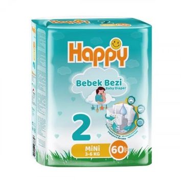 Happy No:2 Mini 60 Adet Bebek Bezi