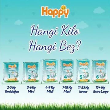 Happy No:5 Junior 156 Adet Bebek Bezi