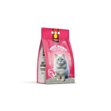 Happy Topaklanan Bentonit Bebek Pudralı 5 lt Kedi Kumu