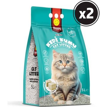 Happy Topaklanan Bentonit Marsilya Sabunlu 2x5 lt Kedi Kumu