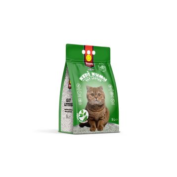 Happy Topaklanan Bentonit Natural 5 lt Kedi Kumu