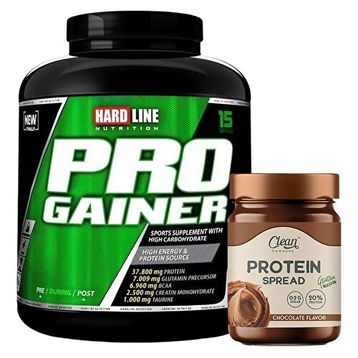 Hardline Nutrition 3000 gr Progainer + 350 gr Clean Protein Spread Çikolata