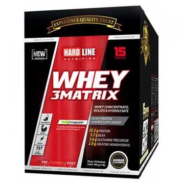 Hardline Whey 3 Matrix 30 gr 15 Adet Protein Tozu