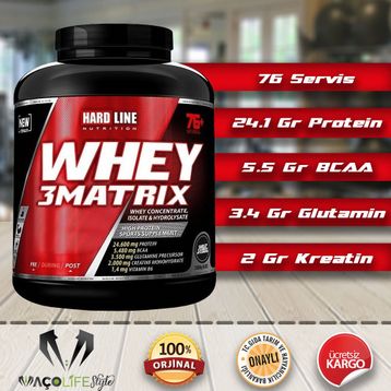 Hardline Whey 3matrix 2300 gr Protein Tozu 76 Servis Limonlu Cheesecake