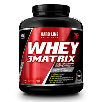 Hardline Whey 3Matrix Çilek Aromalı 2300 gr Protein Tozu