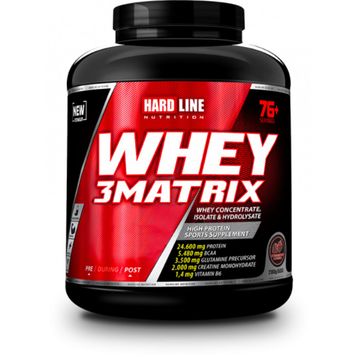 Hardline Whey 3Matrix Çilek Aromalı 2300 gr Protein Tozu