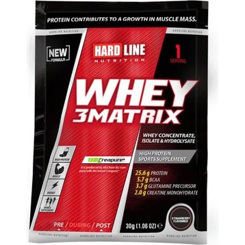 Hardline Whey 3Matrix Çilek Aromalı 300 gr Protein Tozu