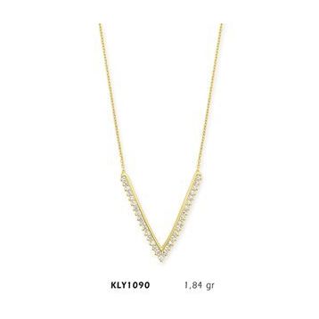 Harem Altın 14 Ayar KLY1090 Altın V Kolye