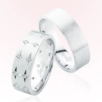 Harem Altın 4502 Beyaz Taşlı Altın Alyans