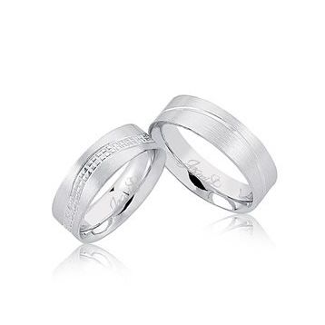 Harem Altın 4603-2 Beyaz Altın Alyans