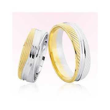 Harem Altın 7101 Sarı Beyaz Altın Alyans