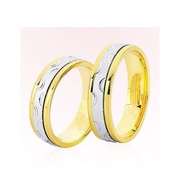 Harem Altın 8202 Sarı Beyaz Altın Alyans