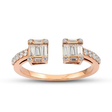 Harem Altın B13 0.48 Ct Baget Pırlanta Yüzük
