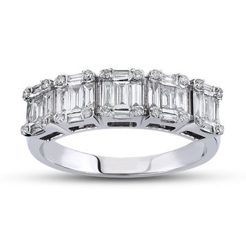 Harem Altın B18 0.32 ct Baget Kadın Pırlanta Yüzük