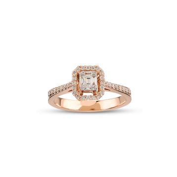 Harem Altın B18 0.32 ct Baget Kadın Pırlanta Yüzük