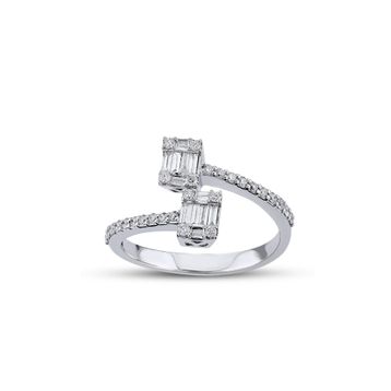 Harem Altın B18 0.32 ct Baget Kadın Pırlanta Yüzük