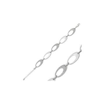 Harem Altın BR0460245 Taşlı Oval Gümüş Kadın Bileklik