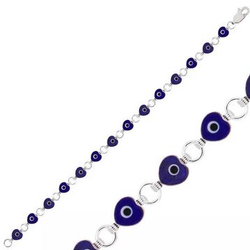 Harem Altın BR0460551 Kalp Nazar Gümüş Gümüş Kadın Bileklik