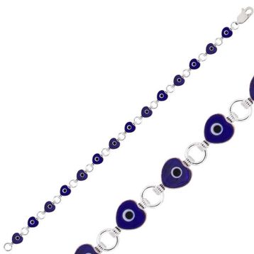 Harem Altın BR0460551 Kalp Nazar Gümüş Gümüş Kadın Bileklik