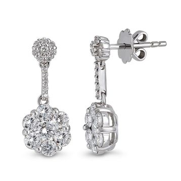 Harem Altın CORK3 1.39 Ct Coronet Kadın Pırlanta Küpe