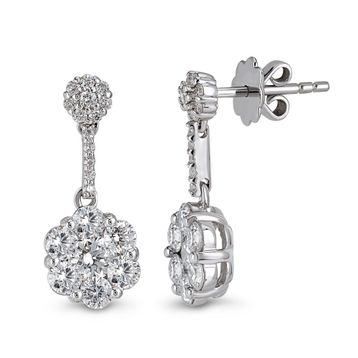 Harem Altın CORK3 1.39 Ct Coronet Kadın Pırlanta Küpe