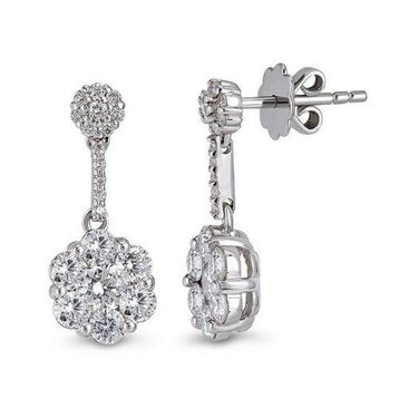 Harem Altın CORK3 1.39 Ct Coronet Kadın Pırlanta Küpe