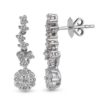 Harem Altın CORK4 0.69 ct Coronet Pırlanta Küpe