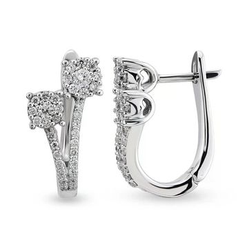 Harem Altın CORK5 0.48 ct Coronet Pırlanta Küpe