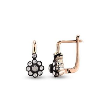 Harem Altın EK12 0.24 ct Elmas Zümrüt Pırlanta Küpe