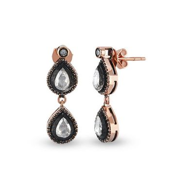 Harem Altın EK17 1.37 ct Elmas Zümrüt Pırlanta Küpe