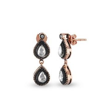 Harem Altın EK17 1.37 ct Elmas Zümrüt Pırlanta Küpe