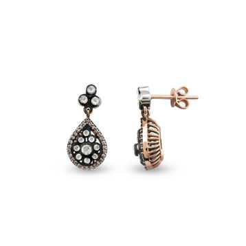 Harem Altın EK19 0.54 ct Elmas Zümrüt Pırlanta Küpe