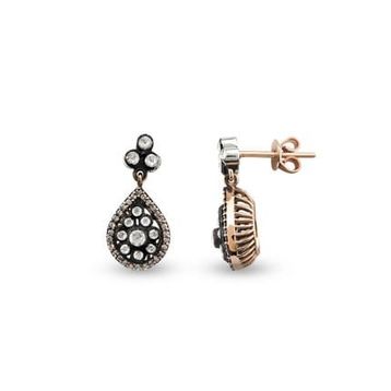 Harem Altın EK19 0.54 ct Elmas Zümrüt Pırlanta Küpe