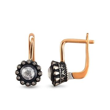 Harem Altın EK20 0.21 ct Elmas Zümrüt Pırlanta Küpe
