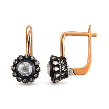 Harem Altın EK20 0.21 ct Elmas Zümrüt Pırlanta Küpe