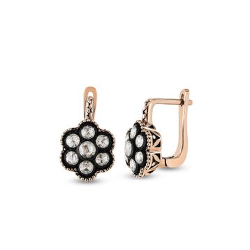 Harem Altın EK22 0.40 ct Elmas Zümrüt Pırlanta Küpe