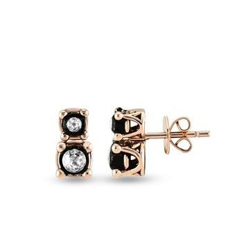 Harem Altın EK26 0.15 ct Elmas Zümrüt Pırlanta Küpe